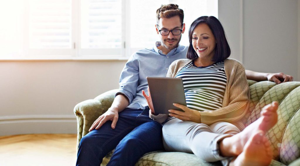 Two people browsing homeowner loans