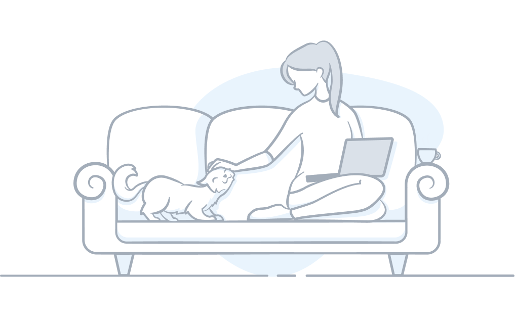 Personal-loan-relaxed Girl on chair searching for debt consolidation loans