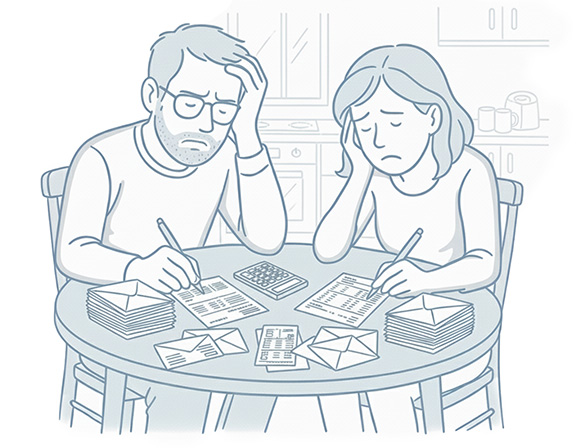 couple-paying-bills2 Man who needs a secured loan for consolidation